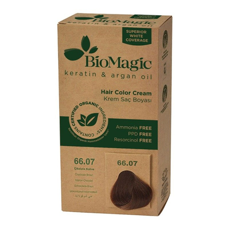Chokoladebrun hårfarve (66.07) 250 g - Biomagic
