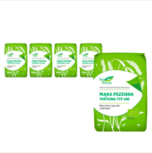 Sæt med 5 x hvedekagemel type 480 bio 1 kg - Bio Planet