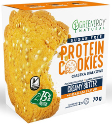 Proteinkiks med karamelsmag uden sukker (2 x 35 g) 70 g - Greenergy