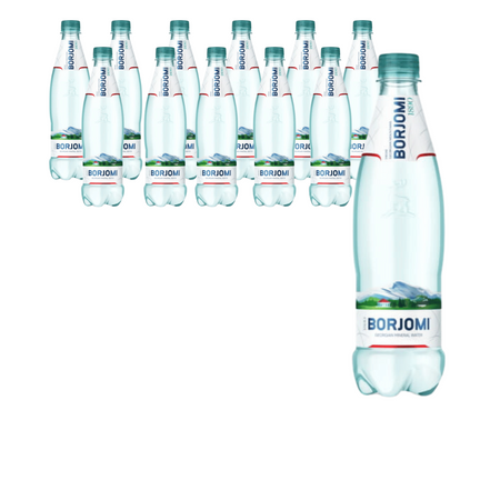 KIT 12 x Mineralvand med brus 500 ml - Borjomi