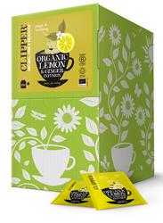 Te med ingefær og citron bio (250 x 2,5 g) 625 g - Clipper