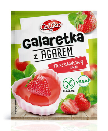 Gelé med jordbærsmag og agar Celiko uden gluten 45 g