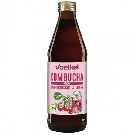 Kombucha kirsebær-mynte BIO 330 ml