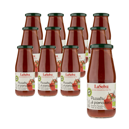 SÆT 12 x Tomatpuré bio 425 g