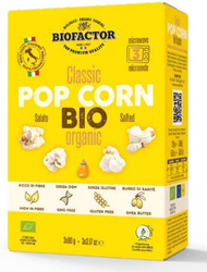 Saltpopcorn til mikroovn, glutenfri BIO 3 x 90 g - Biofactor