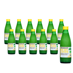 Sæt med 12 x citronsaft 100% bio 250 ml