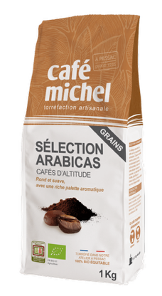 Arabica 100% selection fair trade kaffebønner bio 1 kg - CAFE MICHEL