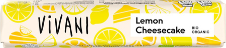 Mælkechokoladebar med citroncheesecakefyld bio 40 g - Vivani