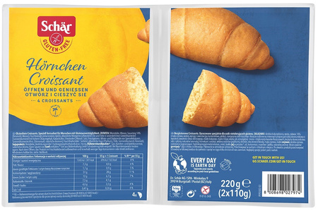 Croissant 4 stykker glutenfri 220 g Schar